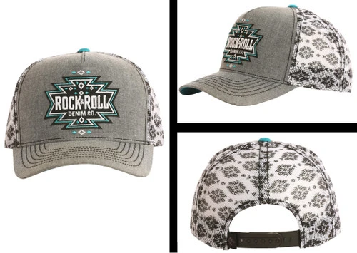 Rock & Roll Denim Patch Logo Caps - Image 2