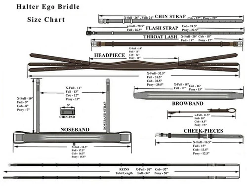 Halter Ego Copenhagen Navy Patent Snaffle Bridle - Image 3