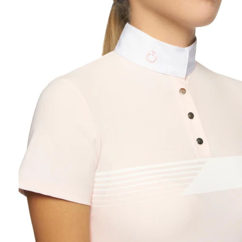 Cavalleria Toscana Girls Racing Stripe Competition Polo - Image 2