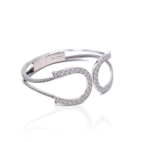 Kelly Herd Double Horseshoe Bangle Bracelet - Image 2