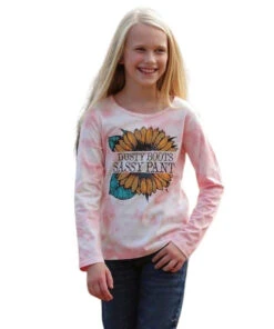 Girls Cruel Denim Dusty Boots Tee Long Sleeve