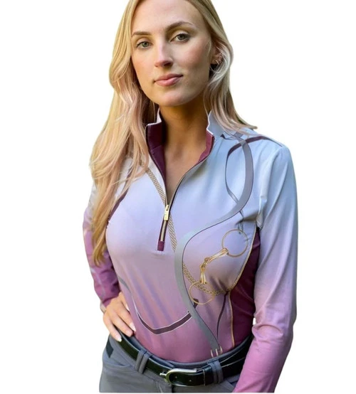 Arista Equestrian Prints Quarter Zip Shirt - Image 4