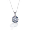 Kelly Herd Blue Spinel Halo Pendant