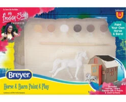 Breyer Stablemates Horse And Barn Paint & Play
