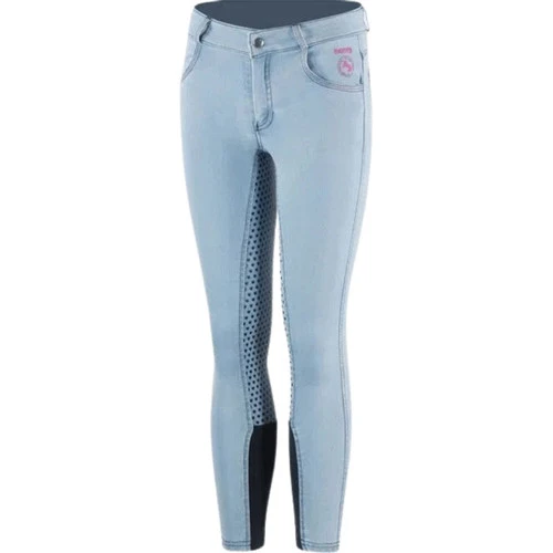 Horze Kids Annika Denim Full Seat Breeches - Image 3