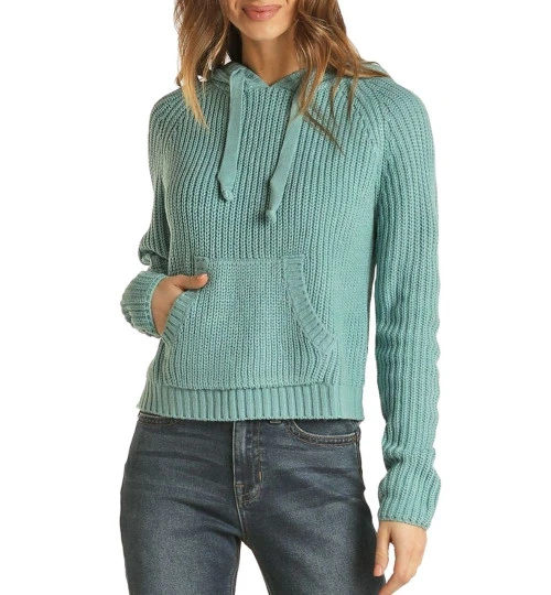 Rock & Roll Knit Hooded Sweater