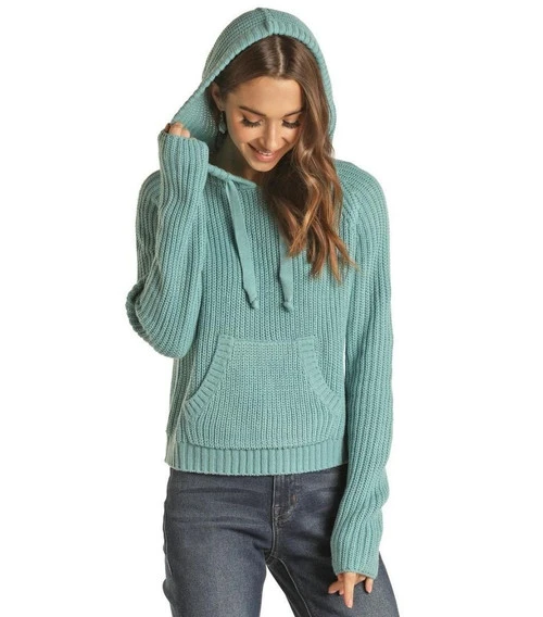Rock & Roll Knit Hooded Sweater - Image 2