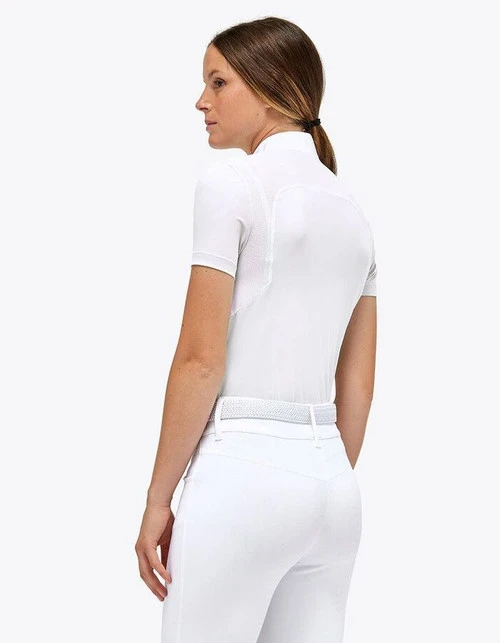 Cavalleria Toscana Mesh Insert Polo Short Sleeve