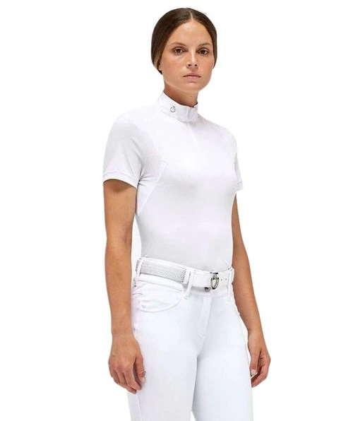 Cavalleria Toscana Mesh Insert Polo Short Sleeve - Image 3