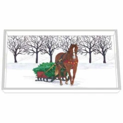 Winter Horse Sleigh Tray