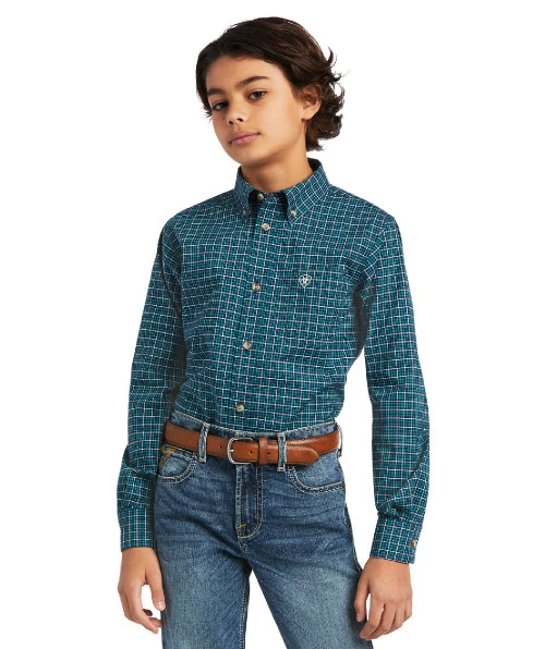 Boys Ariat Declan Stretch Shirt - Image 4